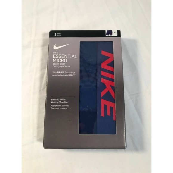 Nike Other - Nike Dri-Fit Micro Essential Boxer Briefs Mens sz Medium Blue NWT